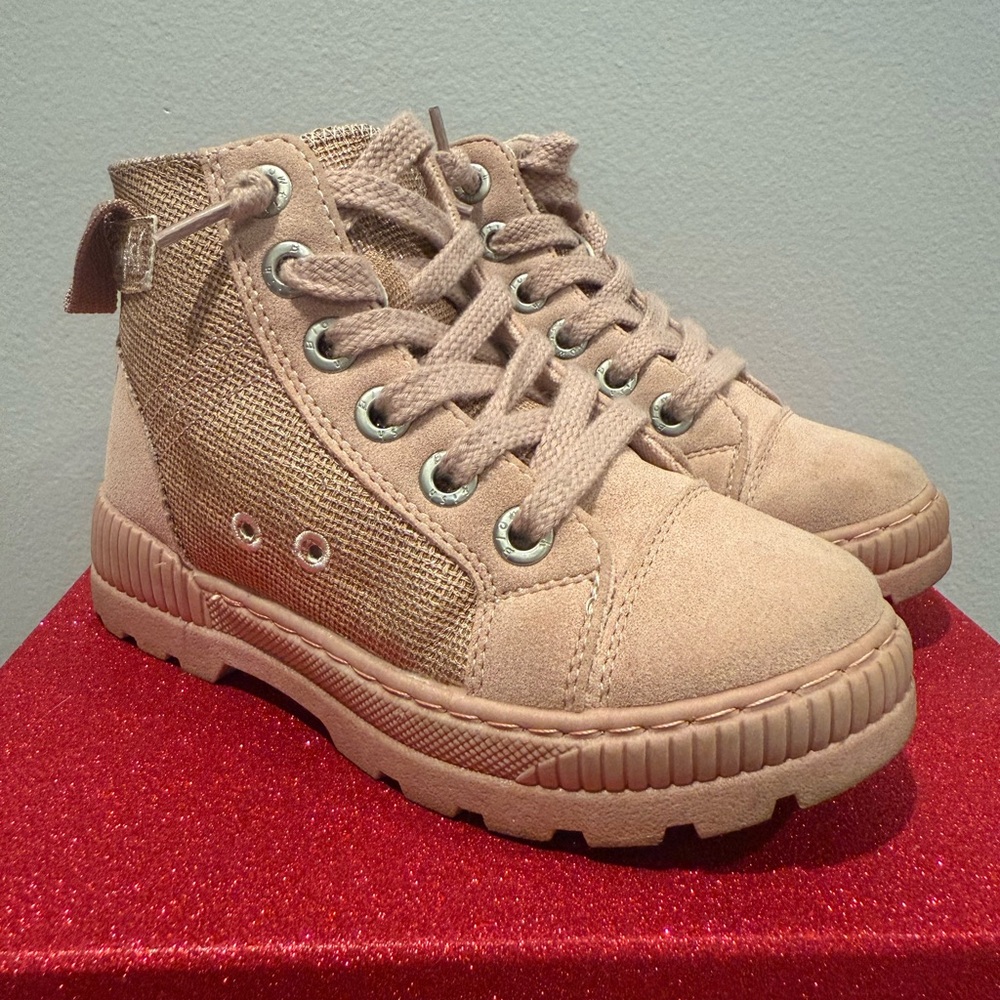 Stylish Tan combat motor girls Boots